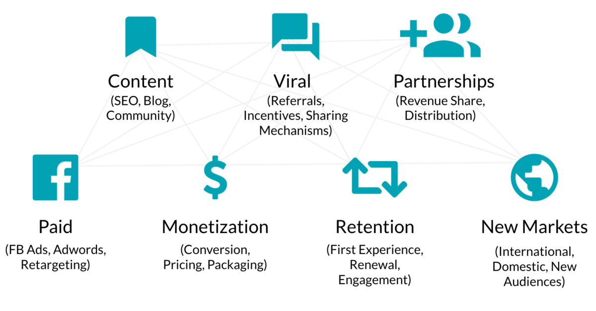 Connecting growth levers with a growth model